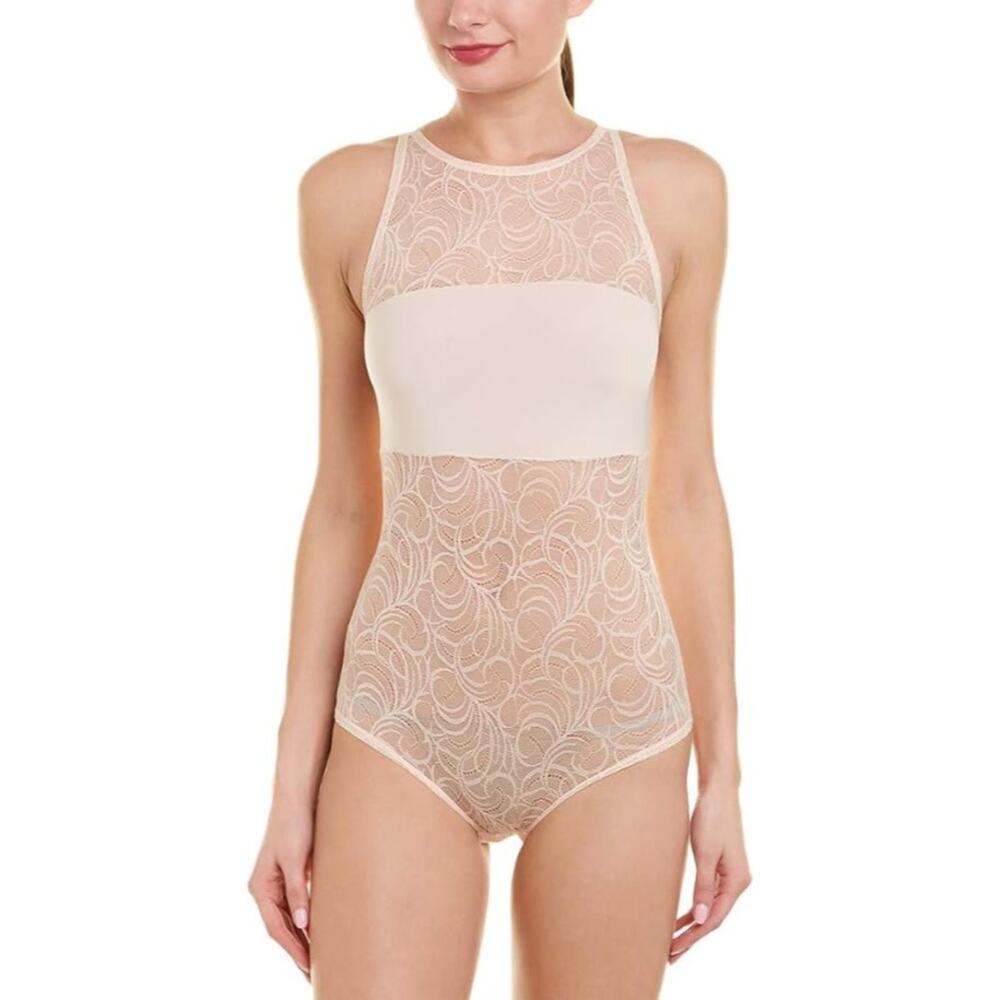 Cosabella Evolved Block Lace Teddy Nude Rose